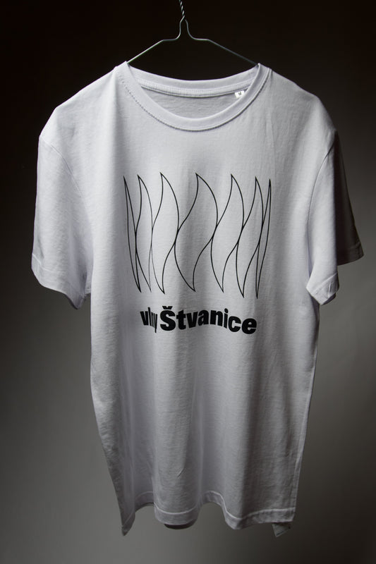 Vlny Štvanice triko ~ Hollow Wave White