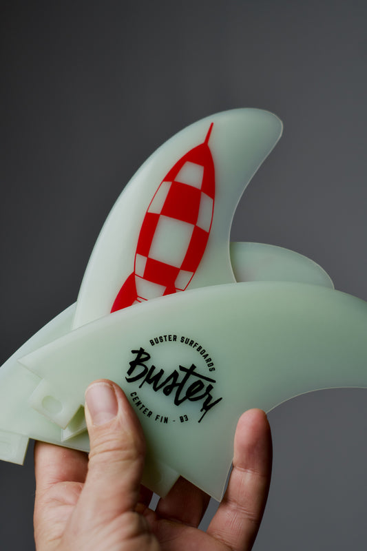 Buster Truster river Fin Set Rocket Artwork S XS size