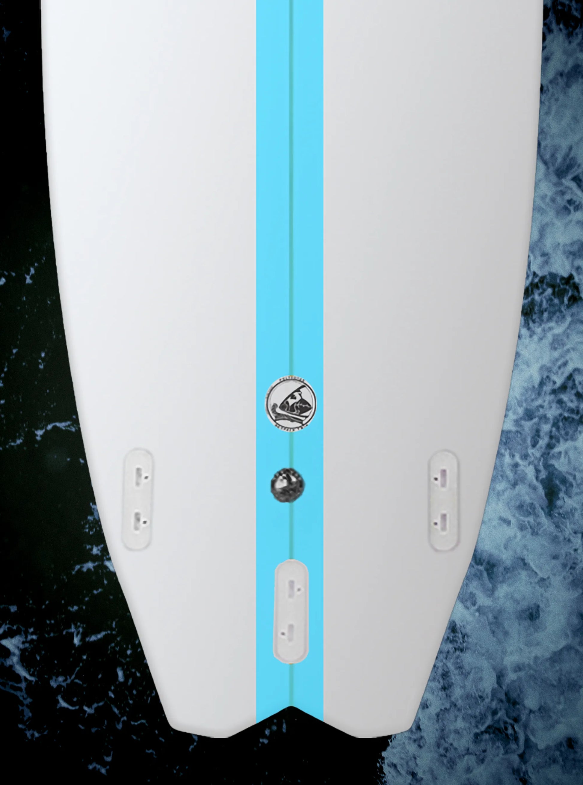 Surfboard Buster 5'0 Space Twin Super Rails detail finbox