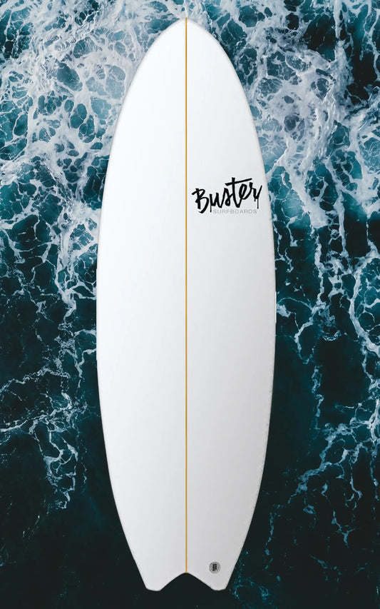 Surfboard Buster 5'2 F-Type Super Rails and ocean