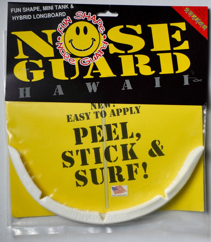 Balení SurfCo Hawaii Fun Shape Nose Guard Kit – bílý chránič nose pro funboardy, mini tanky a hybridní longboardy.